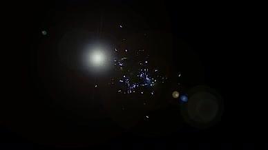 premiere蓝色粒子logo演绎视频的预览图